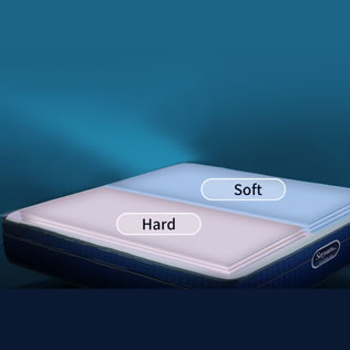 Left and right zoned ridge support springs